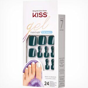 Kiss Gel Fantasy Toenails Pedicure Kit  - Forest (Solid Green)
